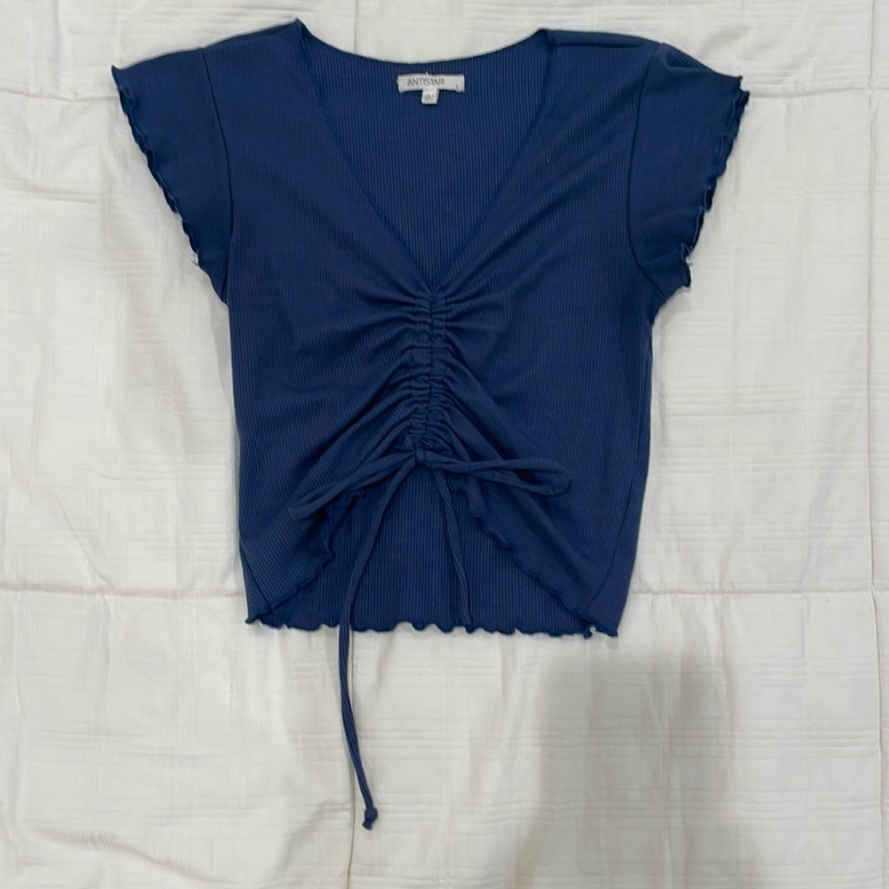 Navy Blue Crop Top - Antistar